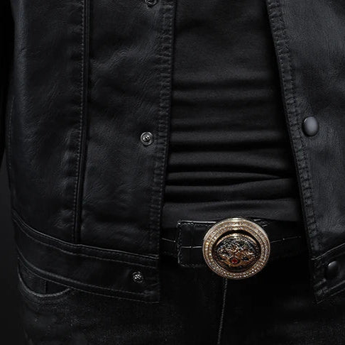 Veste en cuir Harrison Forge