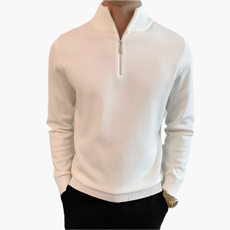 Vaduz Feiner Viertel-Reißverschluss-Pullover