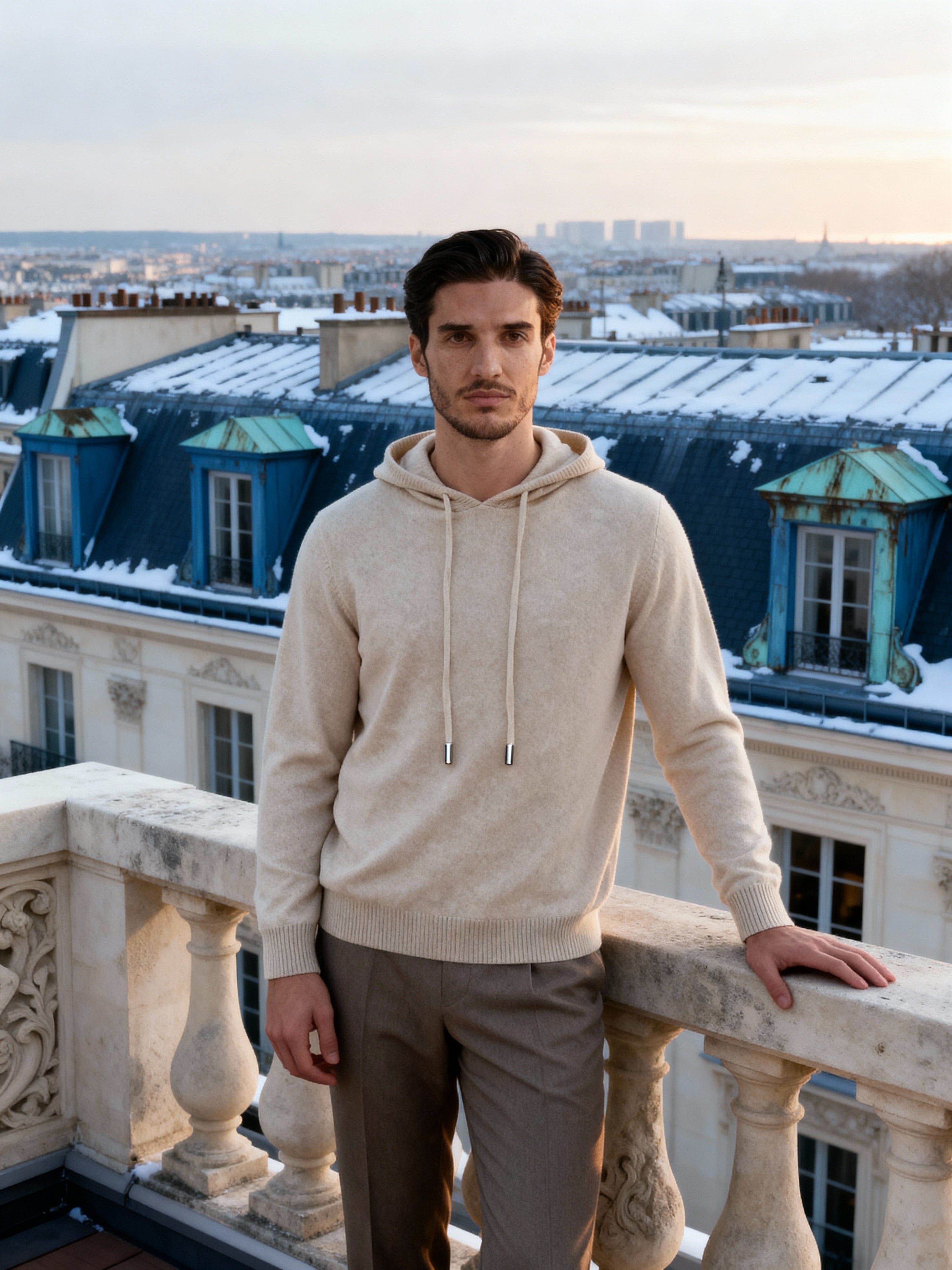 100% Kaschmir Kapuzenpullover