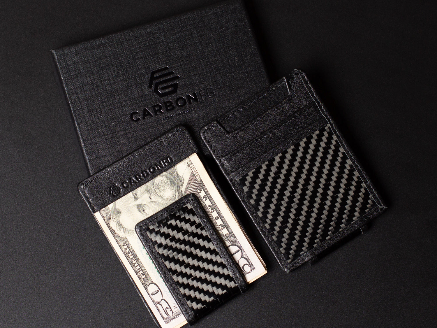Carbon Forge Monarch Clip – Leder- & Kohlefaser-Brieftasche