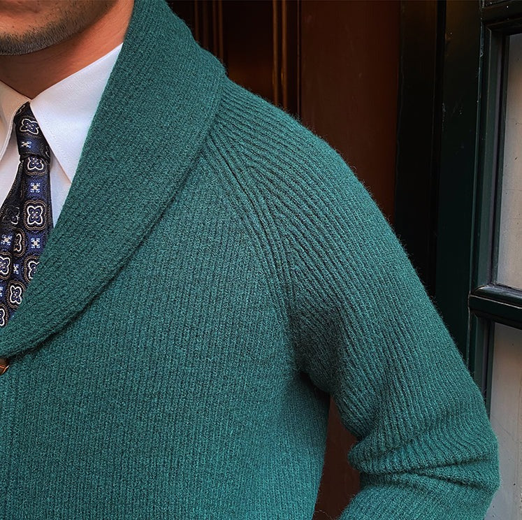 Cardigan tricoté à col châle Bond Street
