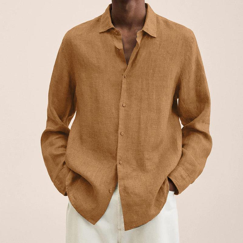 Chemise en lin pour homme style élégant