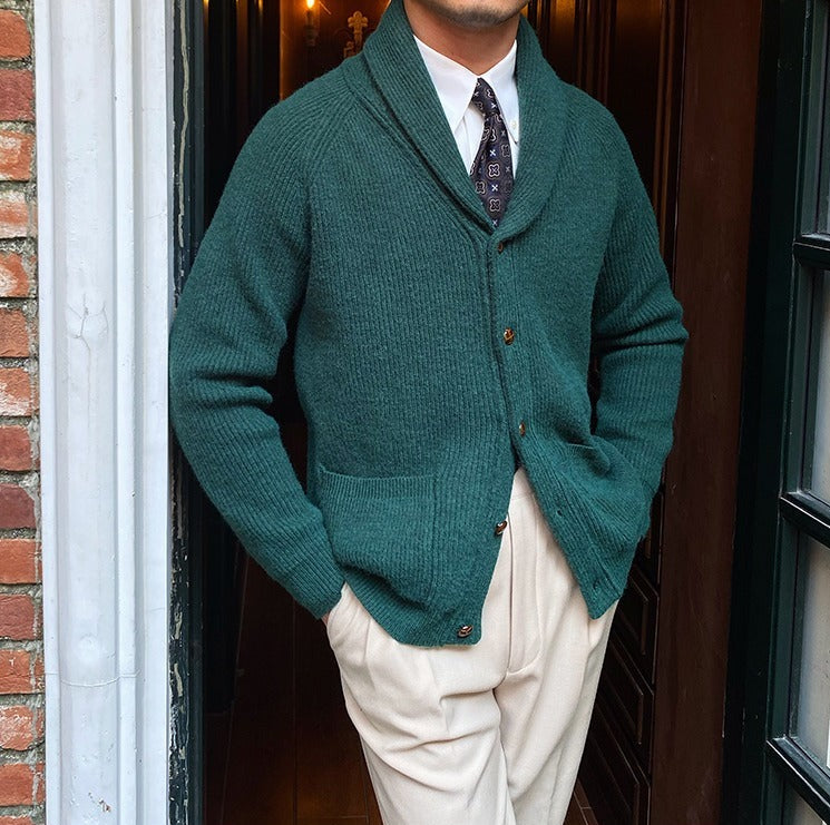 Cardigan tricoté à col châle Bond Street