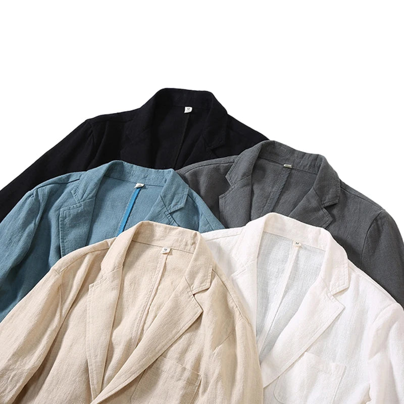 Blazer formel en coton et lin Wellington