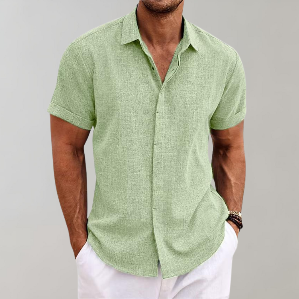 Men’s Buttoned Classic Style Polo Shirt