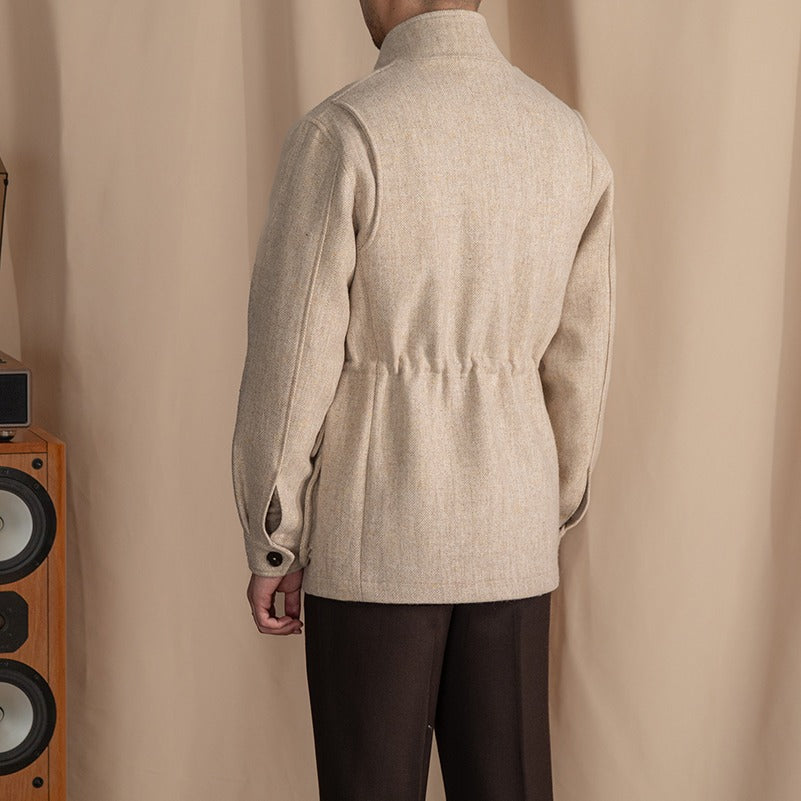 Veste de sport en tweed de laine Eton à chevrons