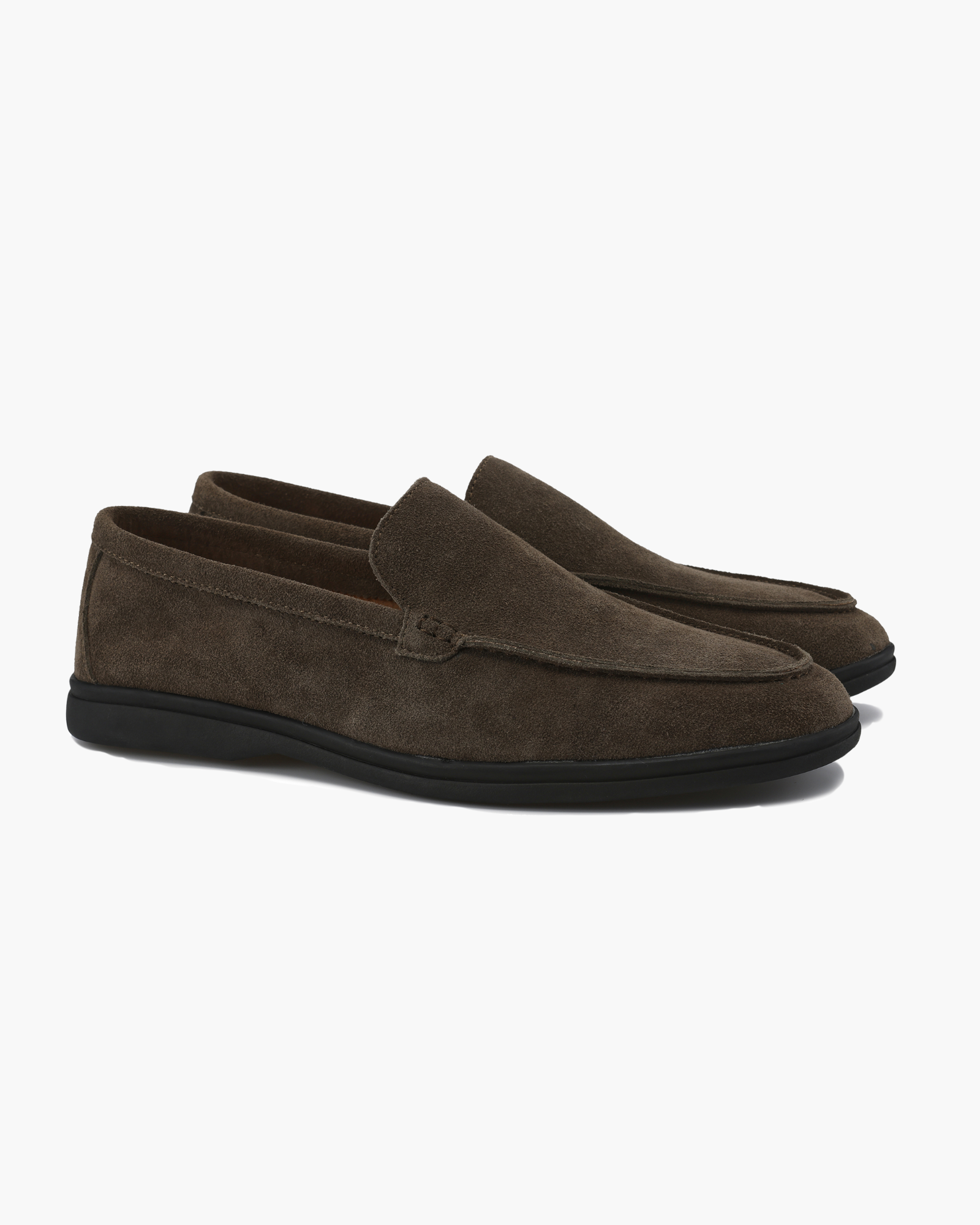 Mocassins en daim premium - semelles noires