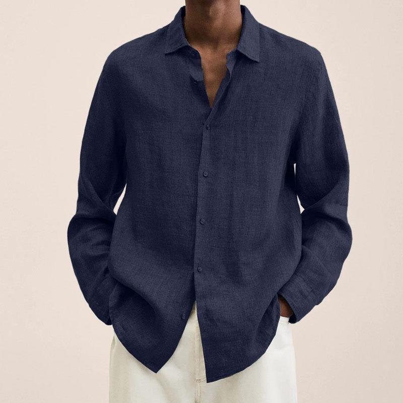 Chemise en lin pour homme style élégant