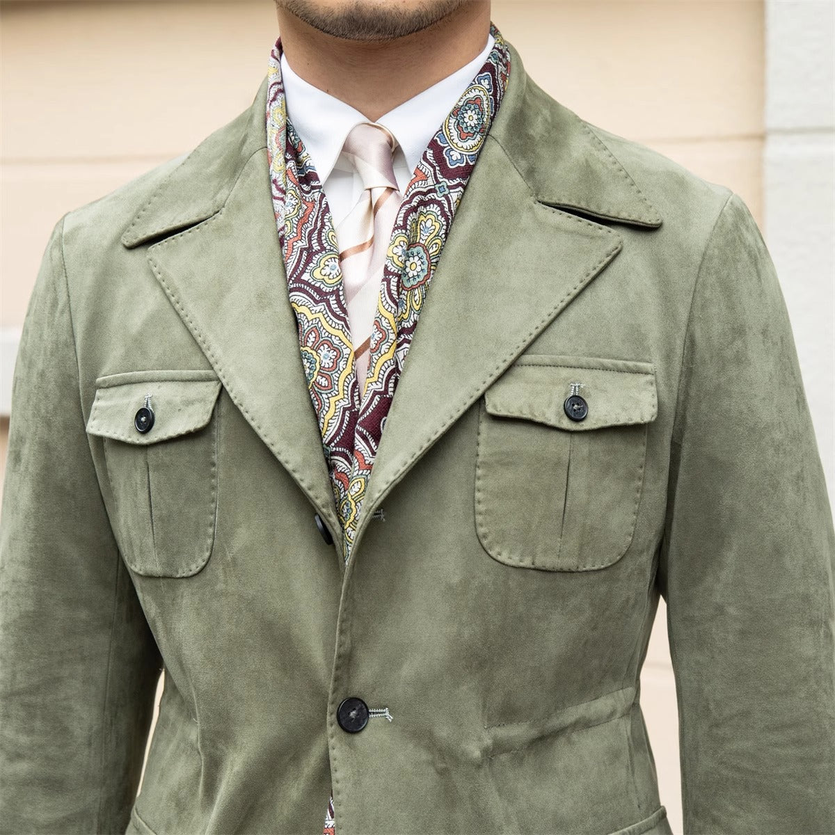 Jacke mit Anzugkragen aus Kunstwildleder Milan