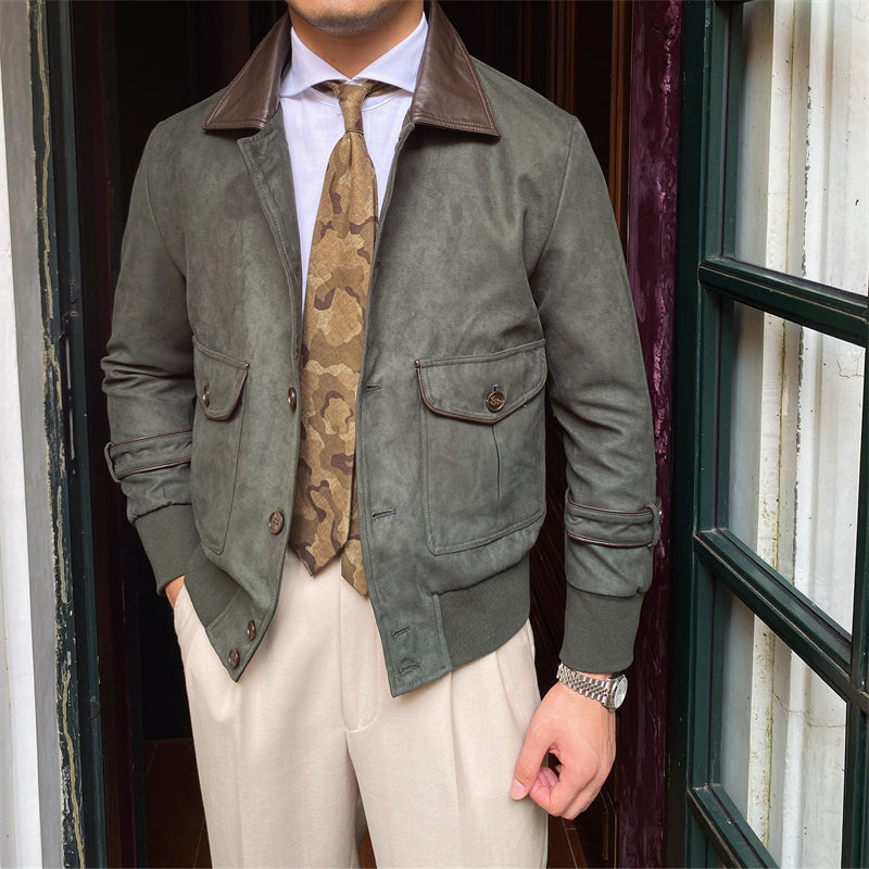 Vintage Suede Button Jacket (Atlas — revisao)