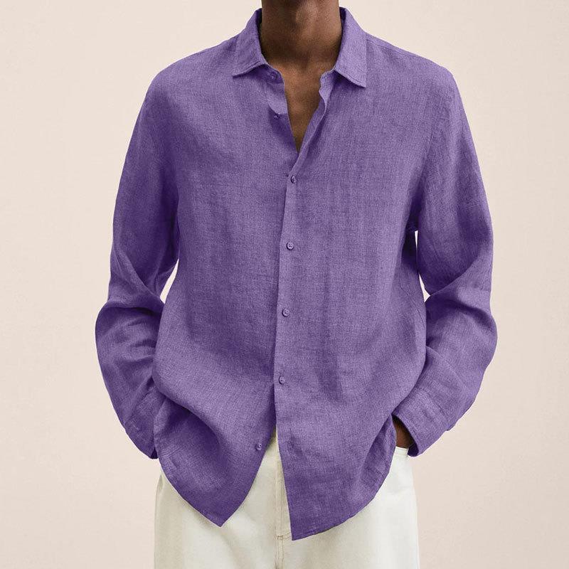 Chemise en lin pour homme style élégant