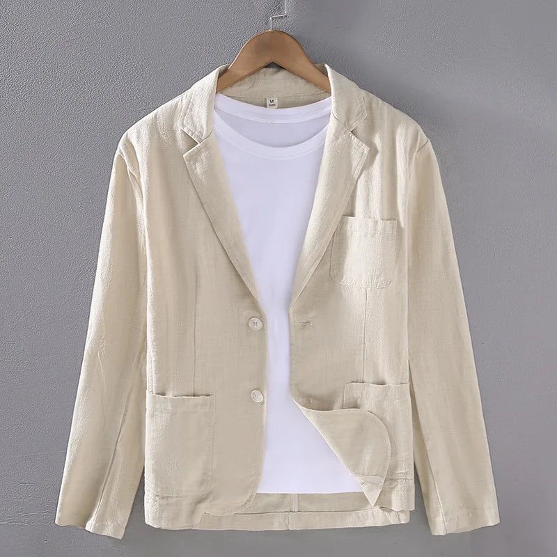 Blazer formel en coton et lin Wellington