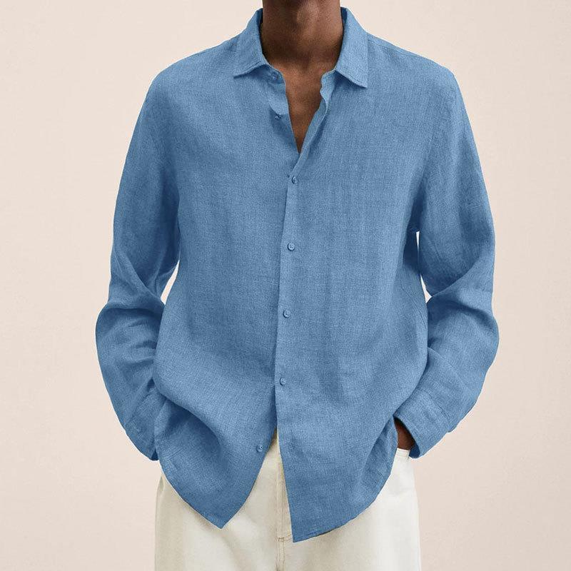 Chemise en lin pour homme style élégant