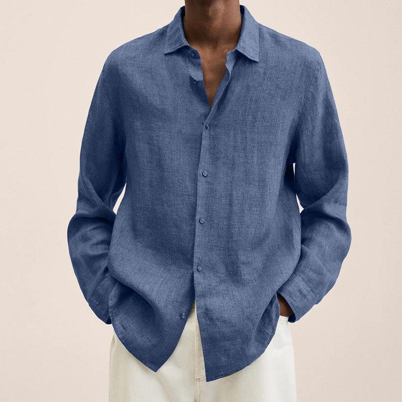 Chemise en lin pour homme style élégant