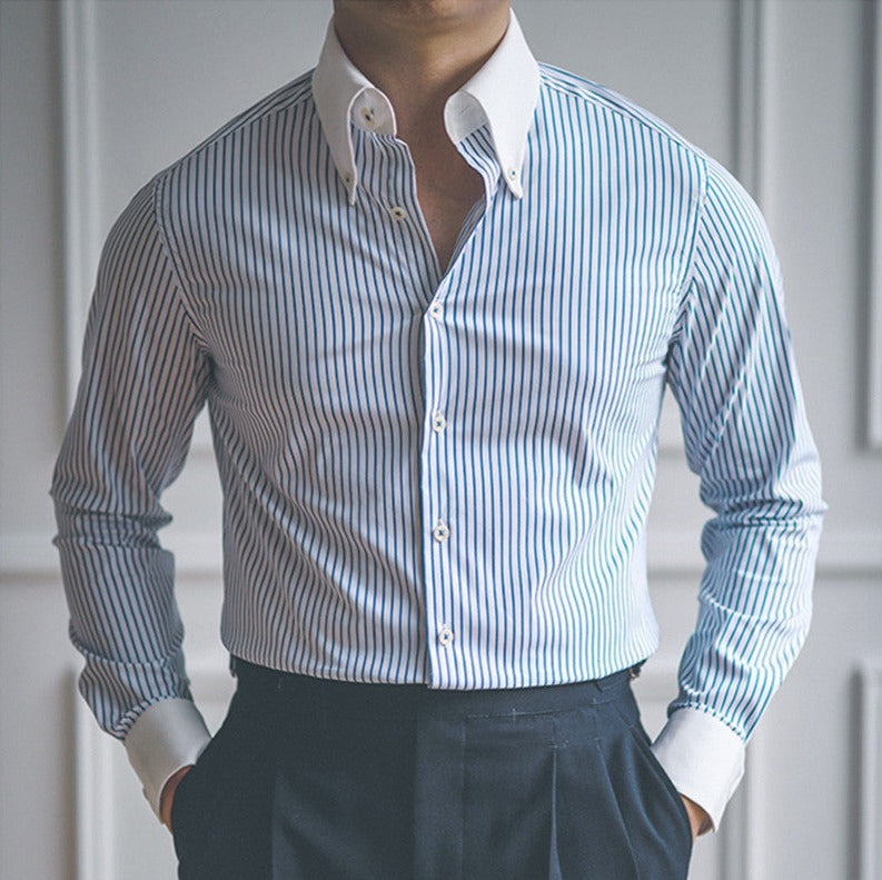 Chemise rayée ajustée Business Slim Fit