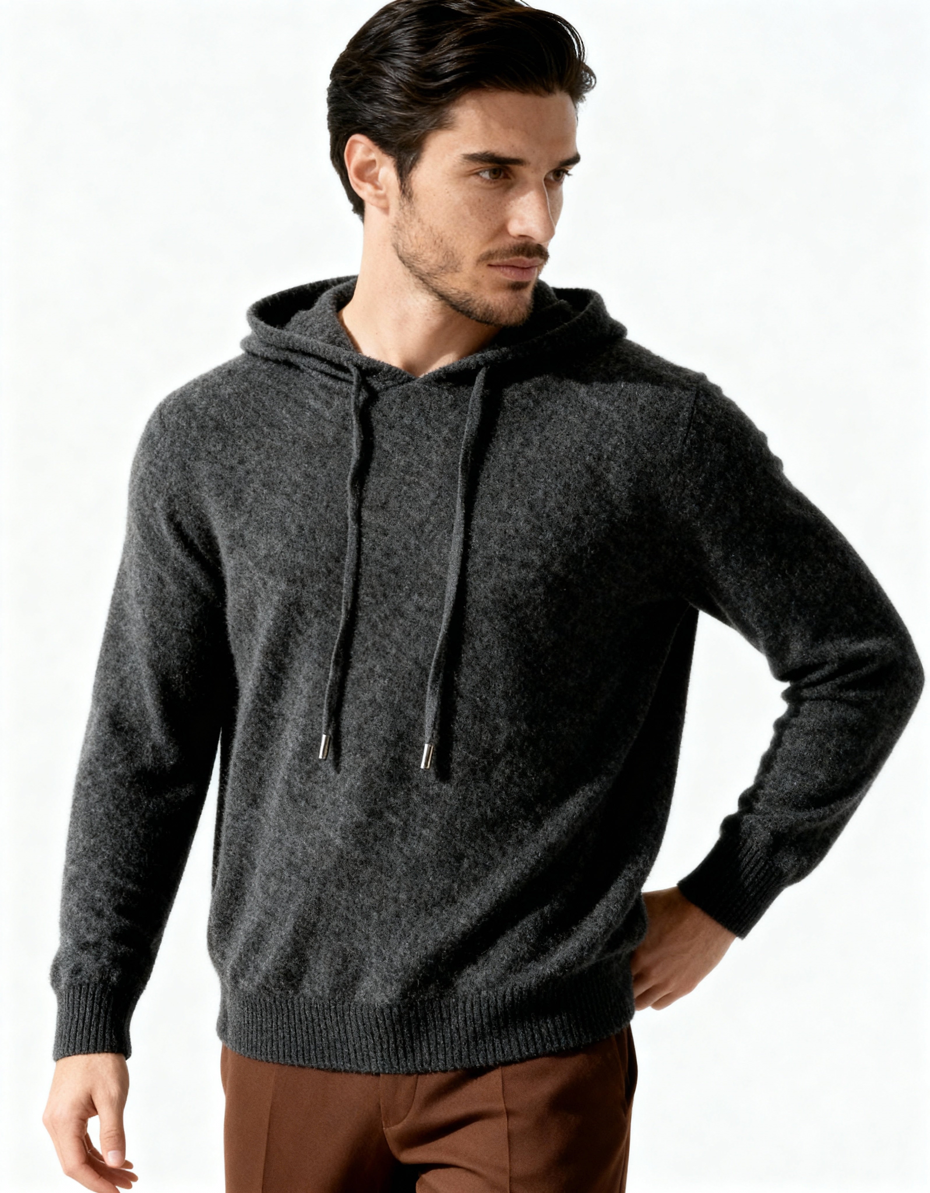 100% Kaschmir Kapuzenpullover