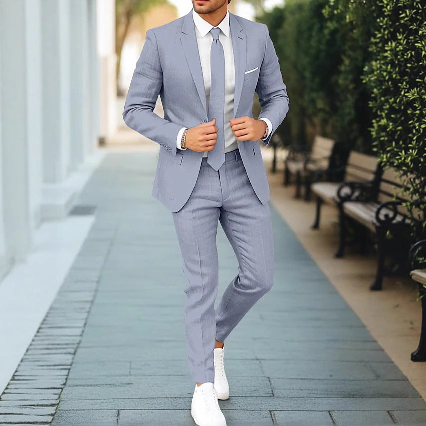 Herren Zweiteiler – Leichter maßgeschneiderter Blazer und Hose für den Sommer