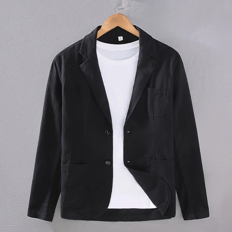 Blazer formel en coton et lin Wellington