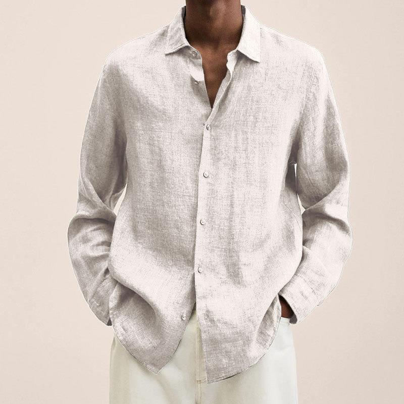Chemise en lin pour homme style élégant