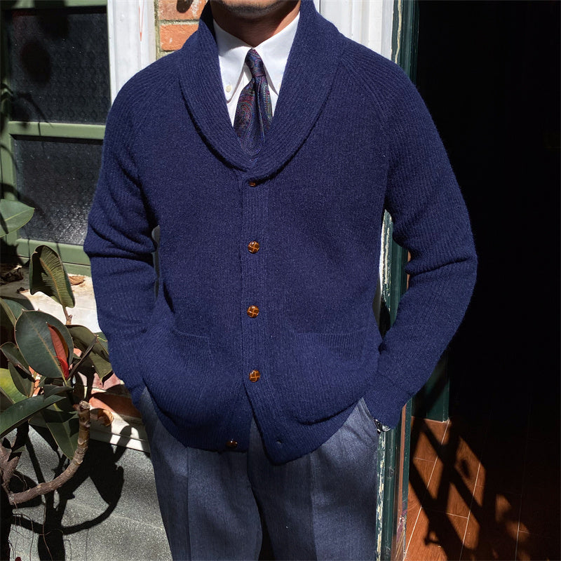 Cardigan tricoté à col châle Bond Street