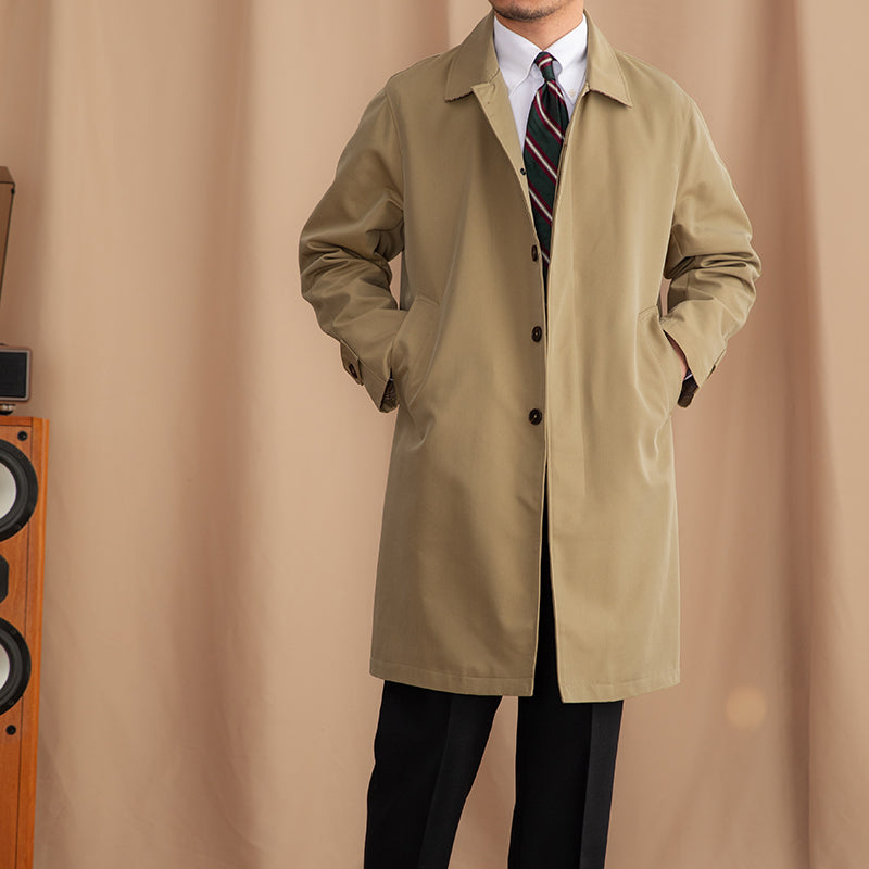 Trench-coat en mélange de coton à col montant Londres