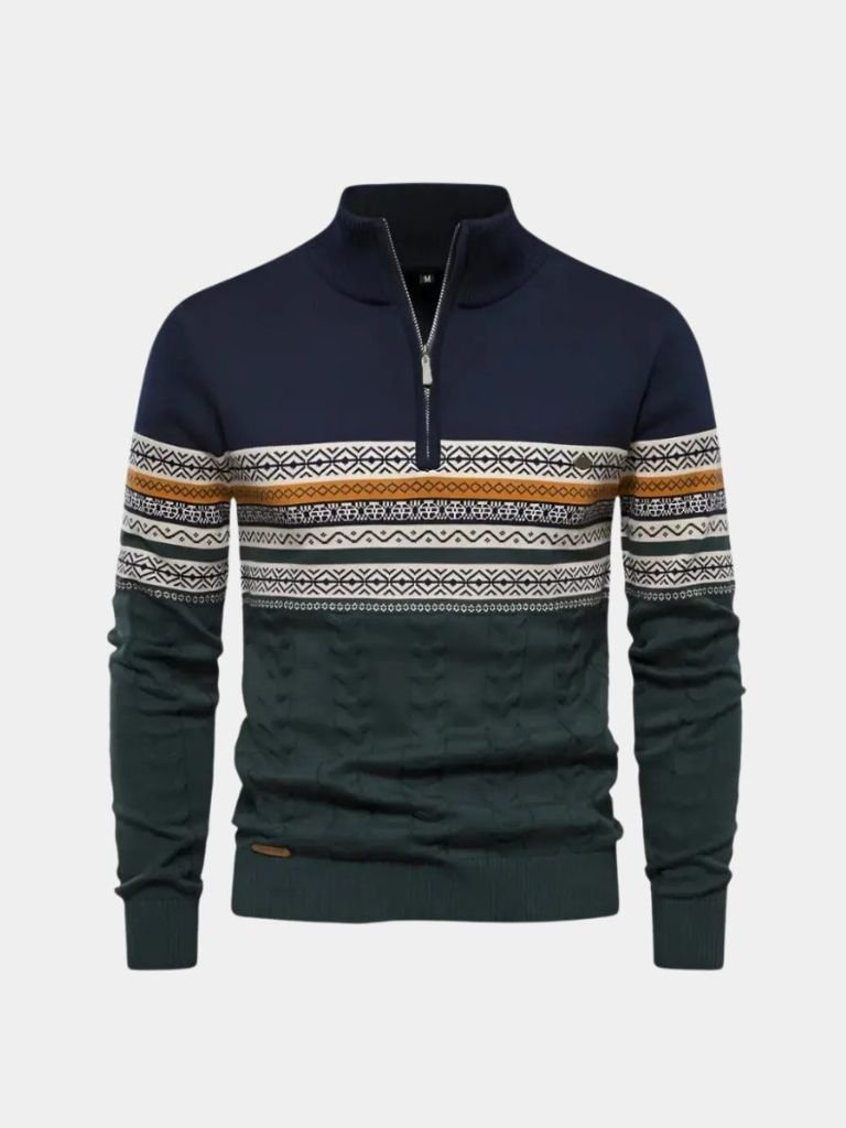 Half Zip Knit Pullover Sweater - Fayymont Co