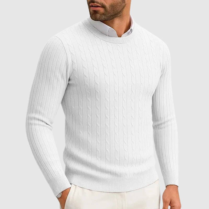 Essential Ribbed Cable Knit Sweater