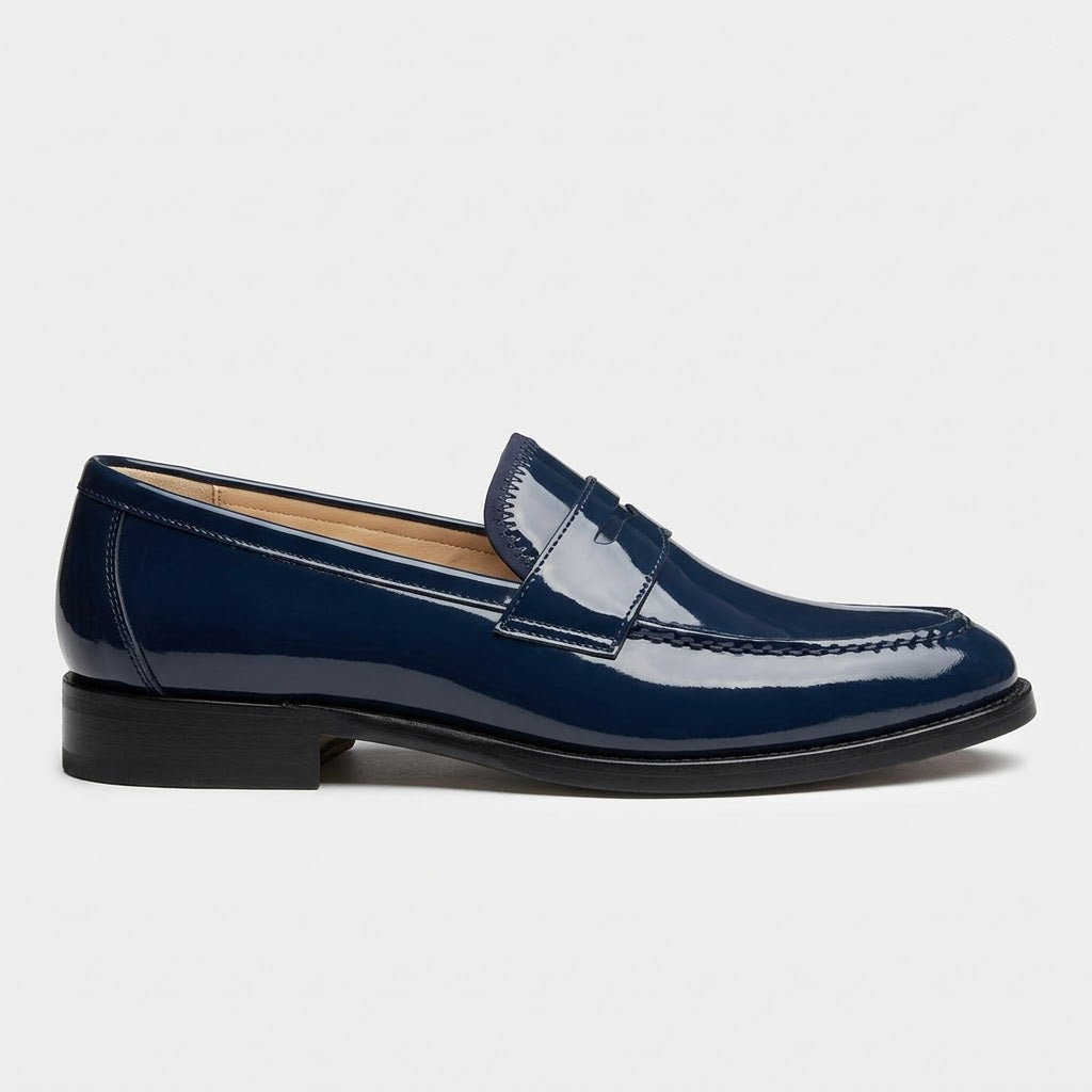 Oxford Navy Penny Loafers