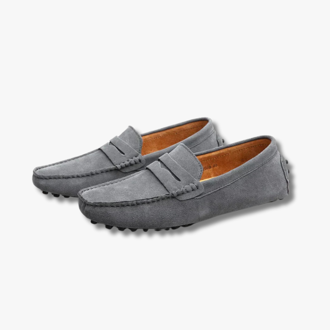Italian-Style Suede Driving Loafers