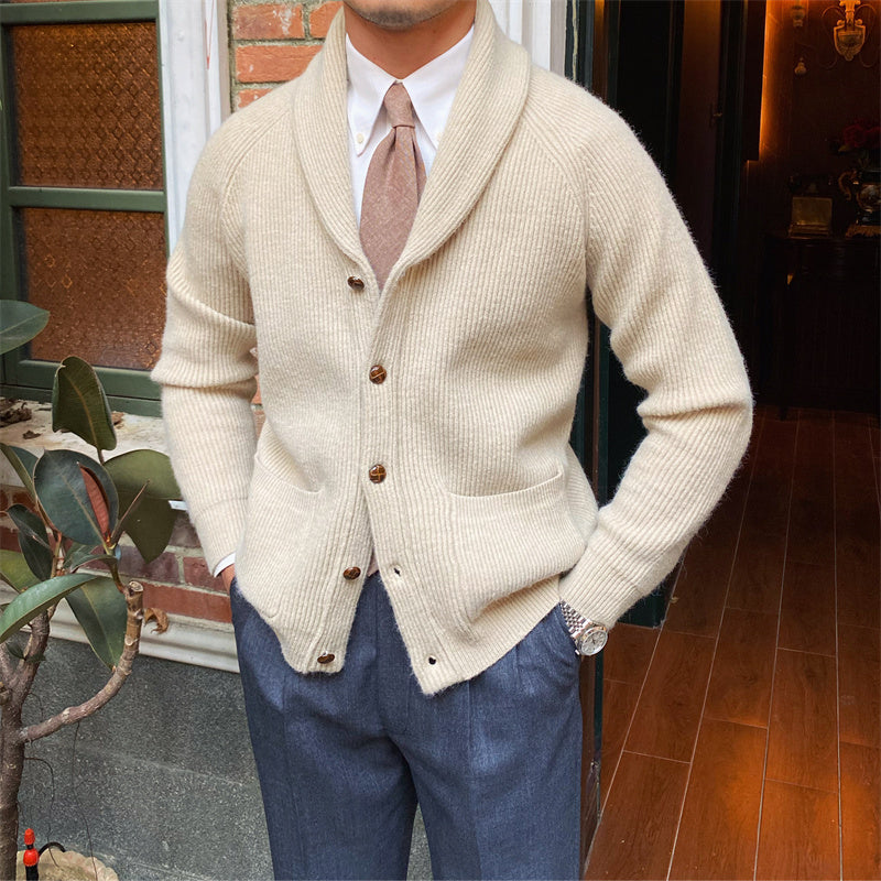 Cardigan tricoté à col châle Bond Street