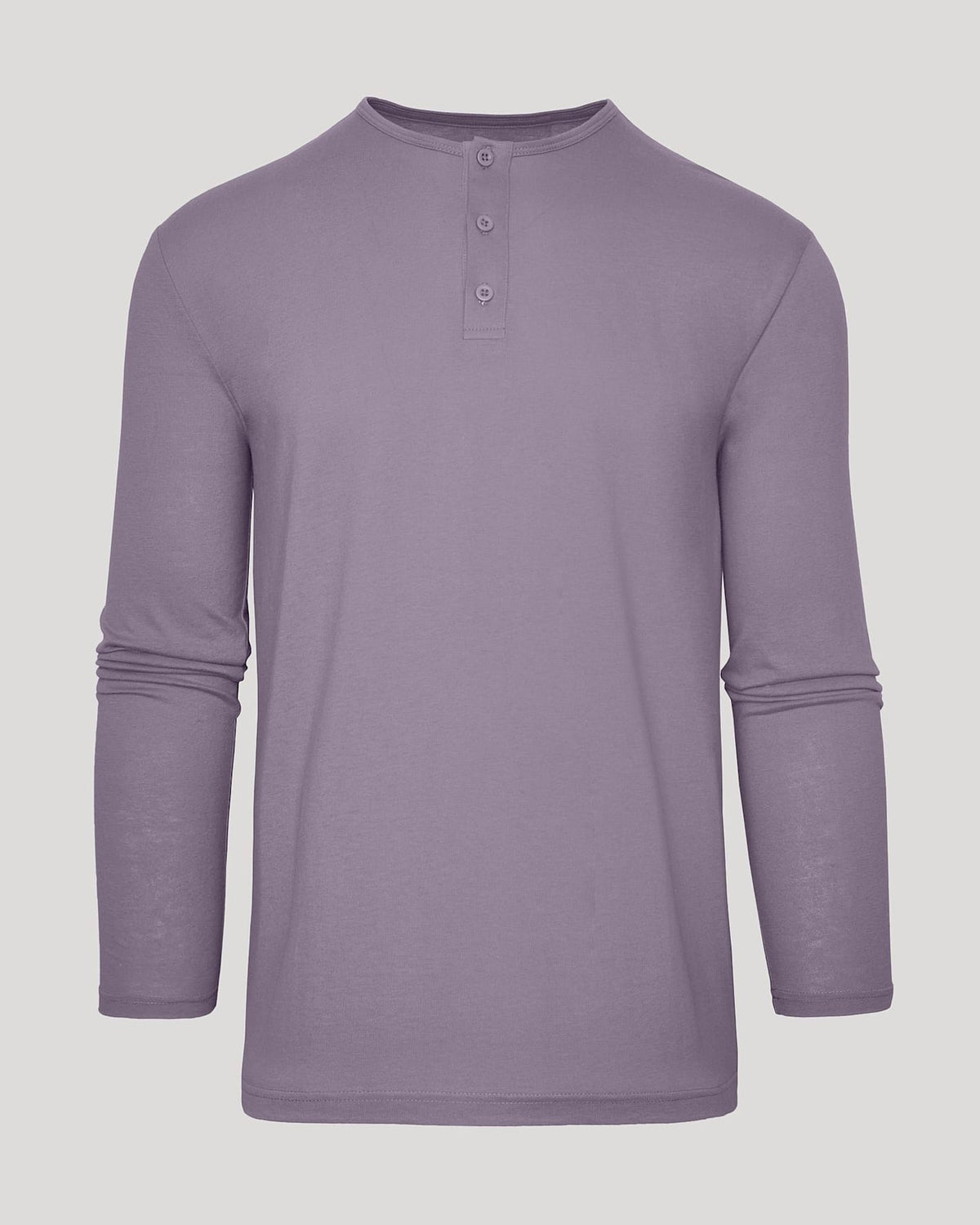 Brera long sleeve henley in Ashberry Mauve — flat