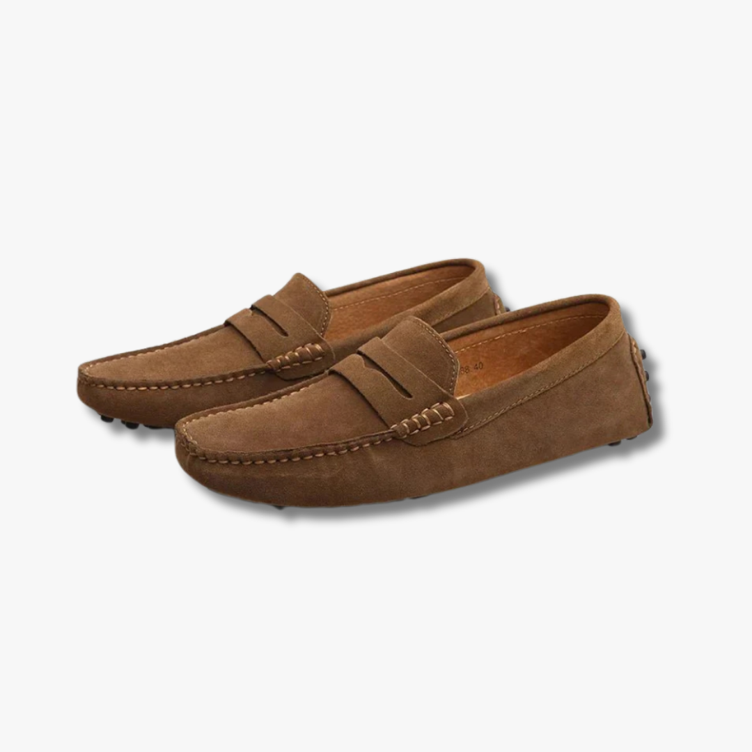 Italian-Style Suede Driving Loafers