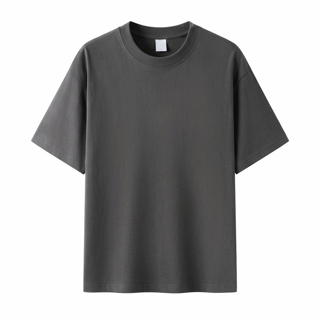 Cascais cotton T-shirt in Charcoal Gray