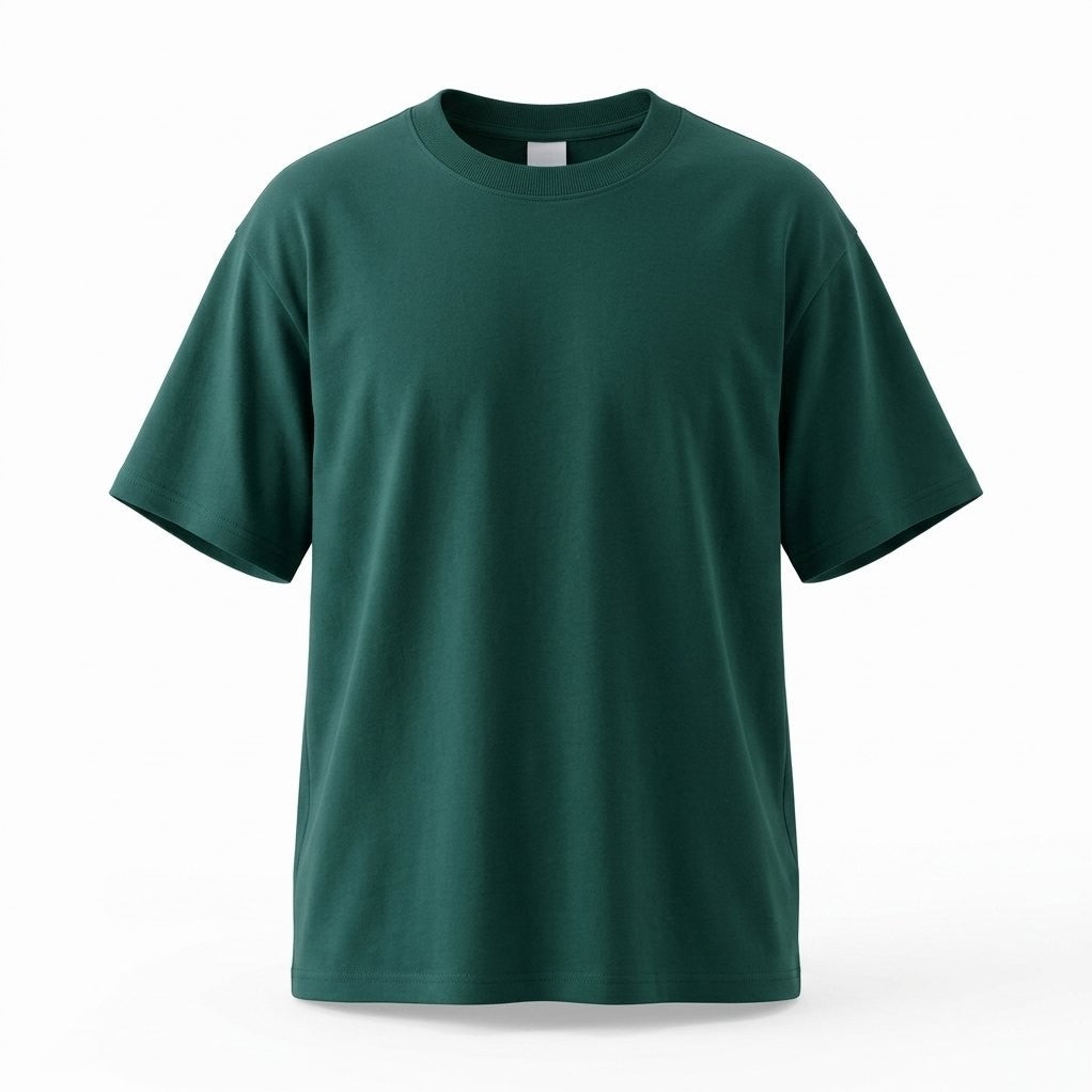 Cascais cotton T-shirt in Forest Green