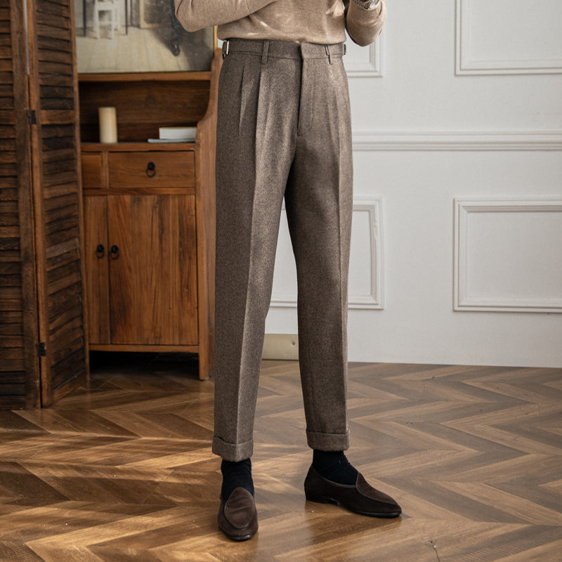 Houndstooth Edinburgh Straight Fit Trousers