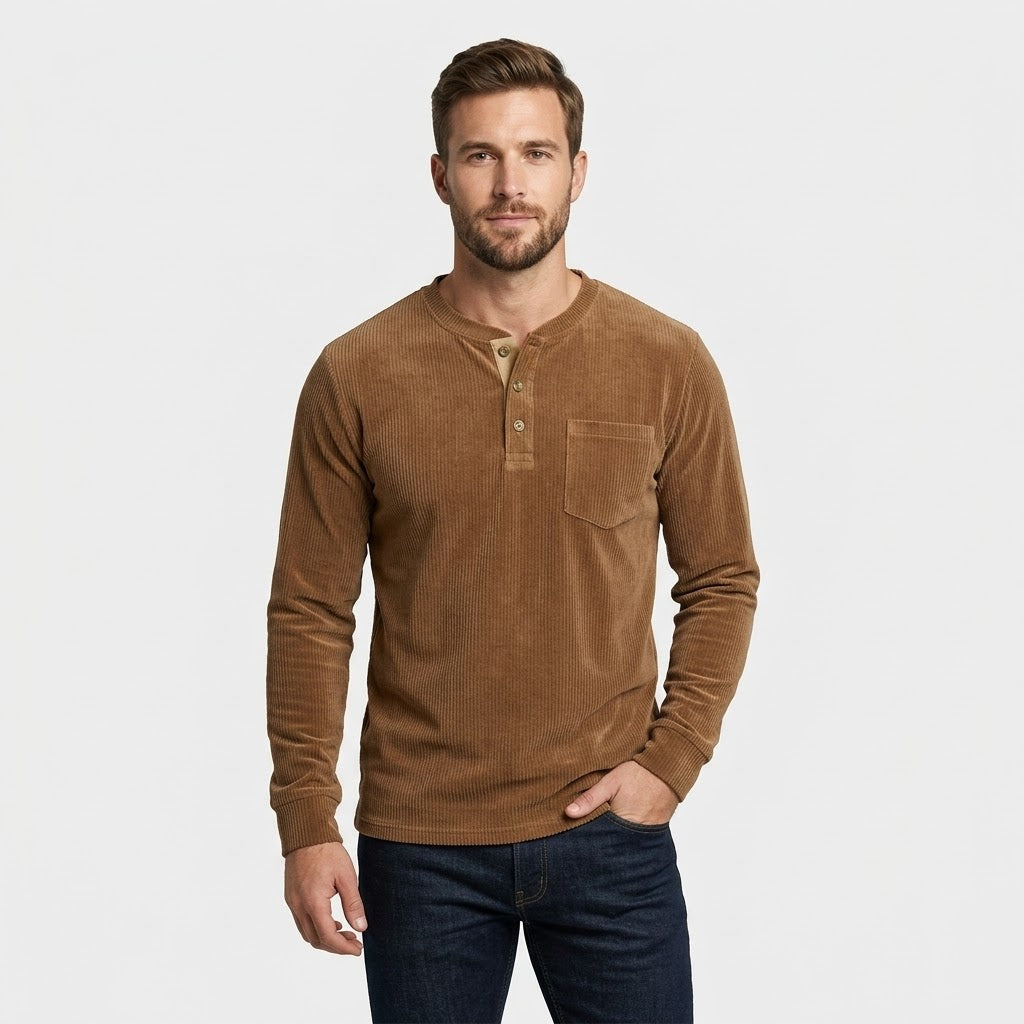 Corduroy Long Sleeve T-Shirt - Fayymont Co