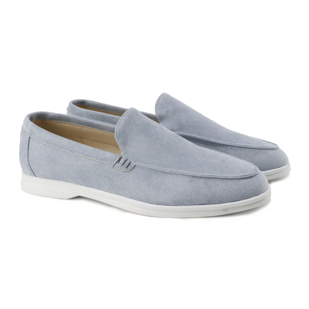 Herren Slipper Wildleder Flachprofil