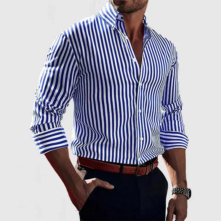 Chemise rayée pour homme en coton