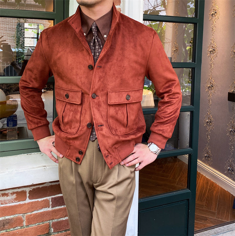 Veste à boutons en daim Napoli