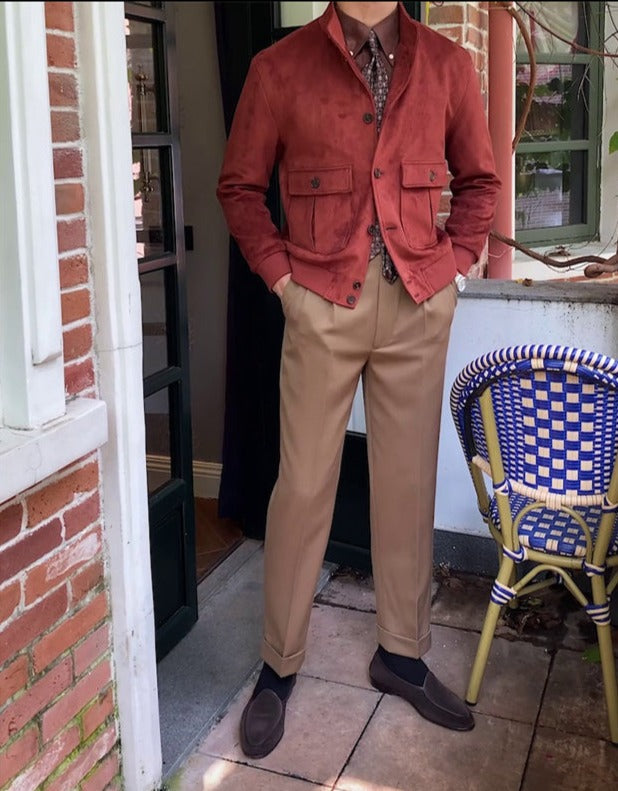 Veste à boutons en daim Napoli