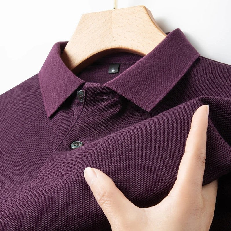 Men's Ultra Comfortable Cotton Polo Shirt in Plum Purple