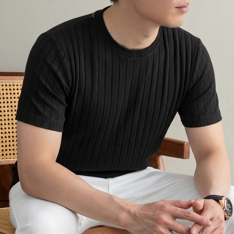 Men's Ultra Comfortable Ribbed T-Shirt — detail 2