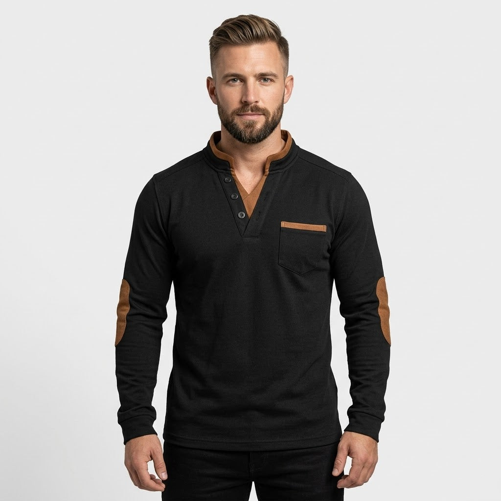 Men’s V-Neck Sweater – Classic Long Sleeve Knit