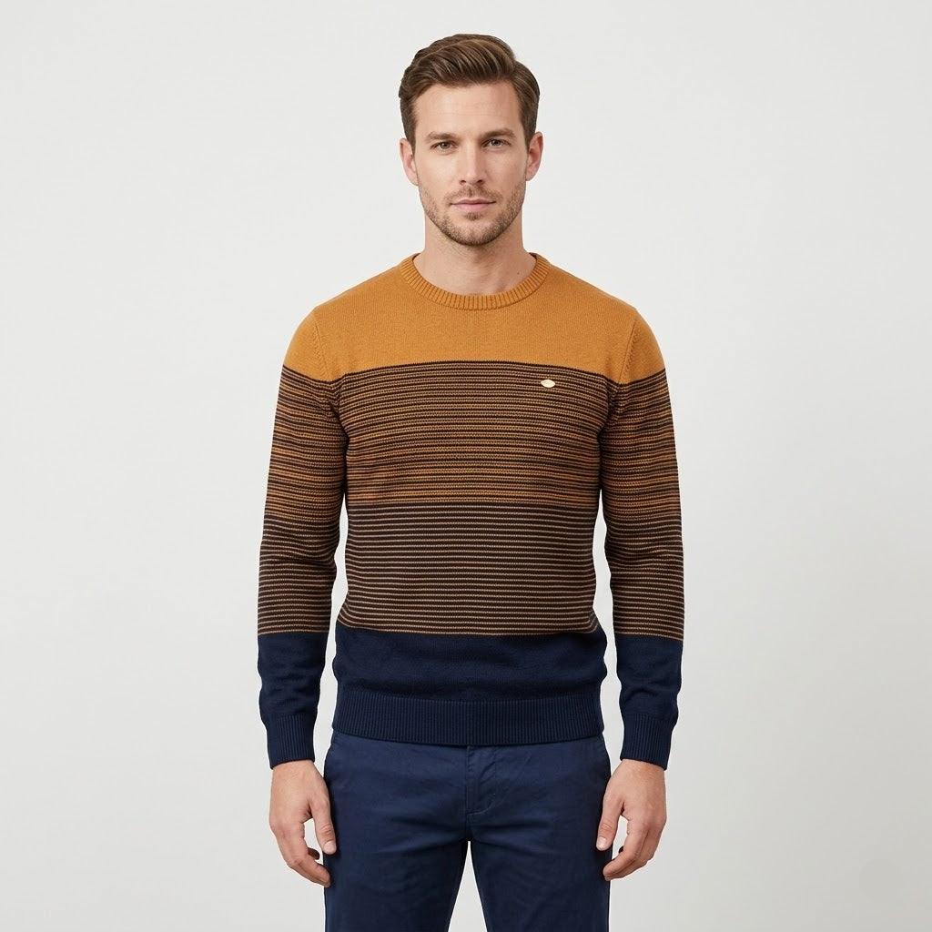 Tom Adams Striped Pullover – Men’s Casual Knit Sweater