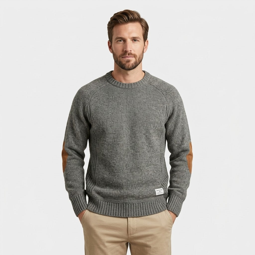 Floyd | Men's Crew Neck Elbow Patch Sweater