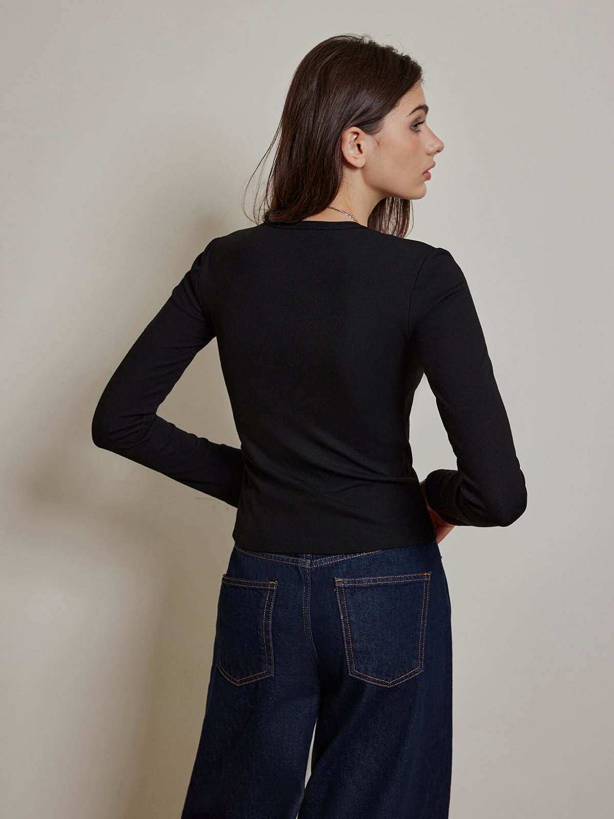 Women's 2 in 1 Color Block Jersey Top — close-up