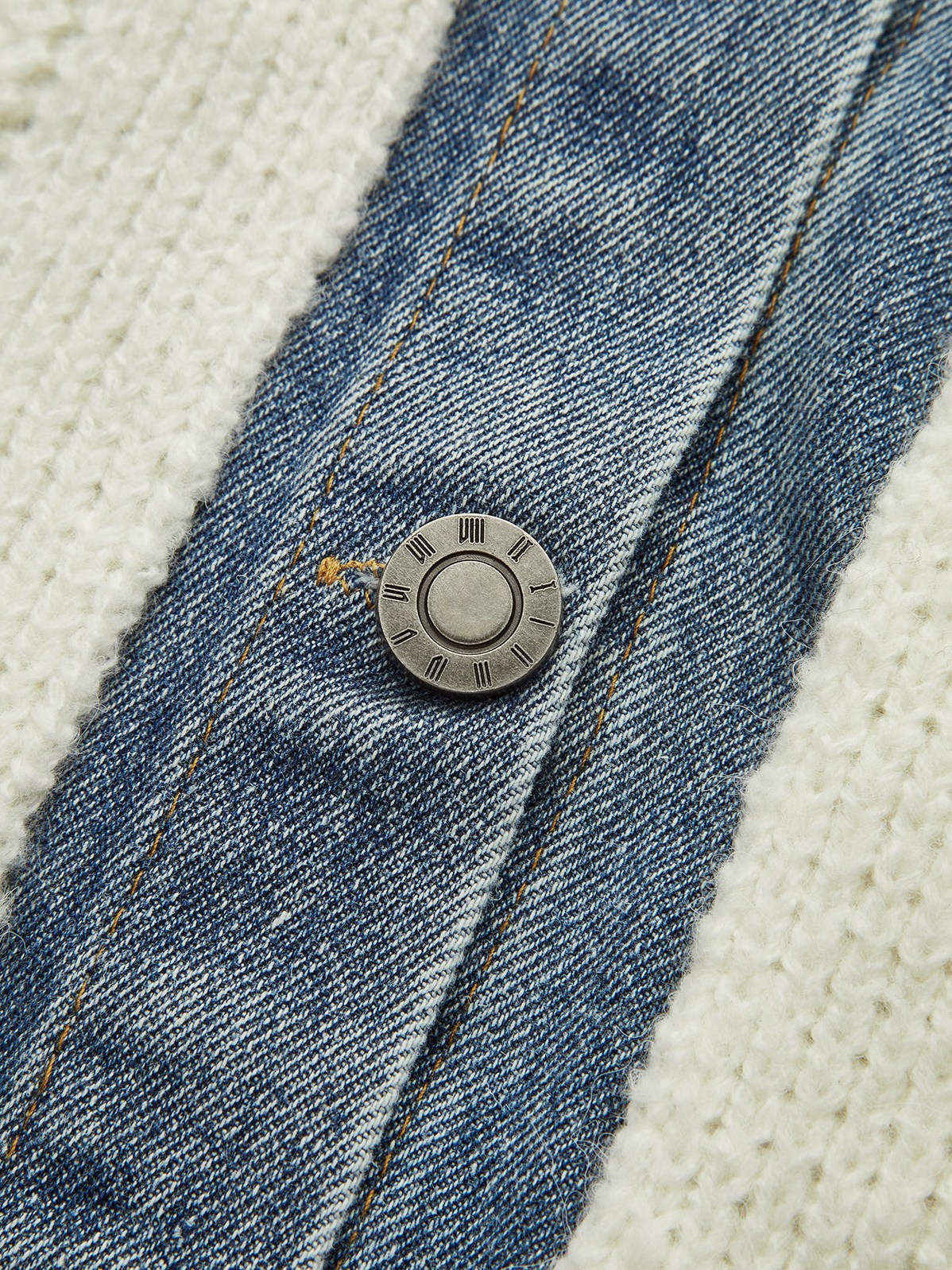 Women's 2 in 1 Denim Paneled Cardigan — styled look