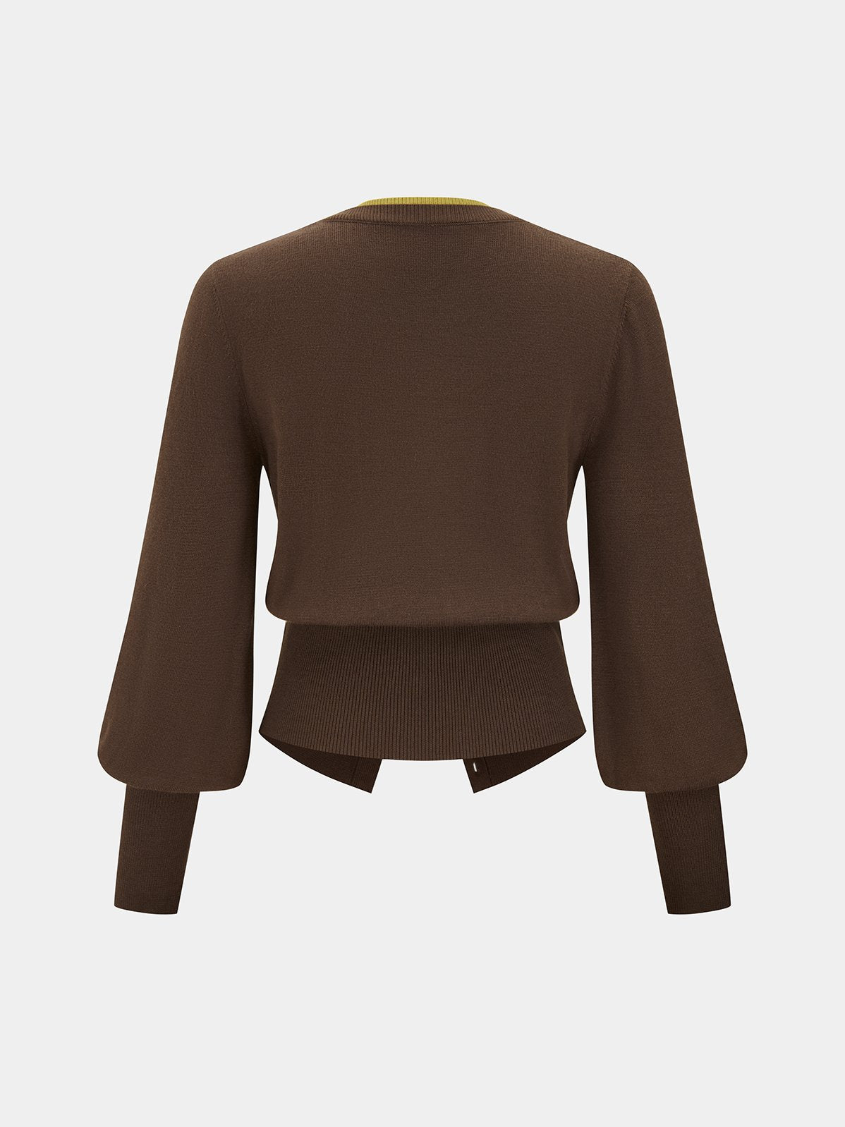 Women's 2 in 1 Layered Puff-Sleeve Cardigan — detail