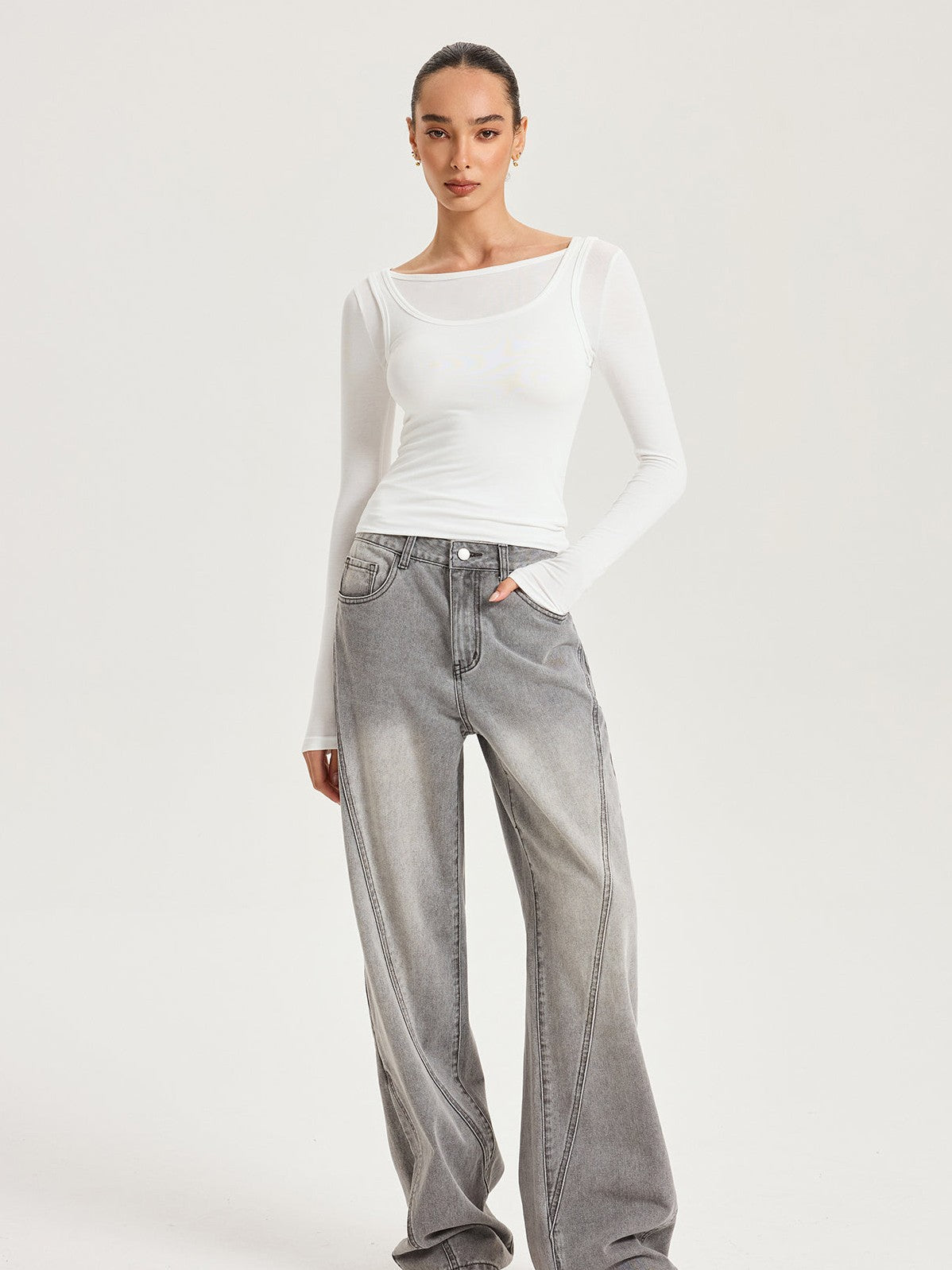 Women's 2 in 1 Long-Sleeve Top — detail