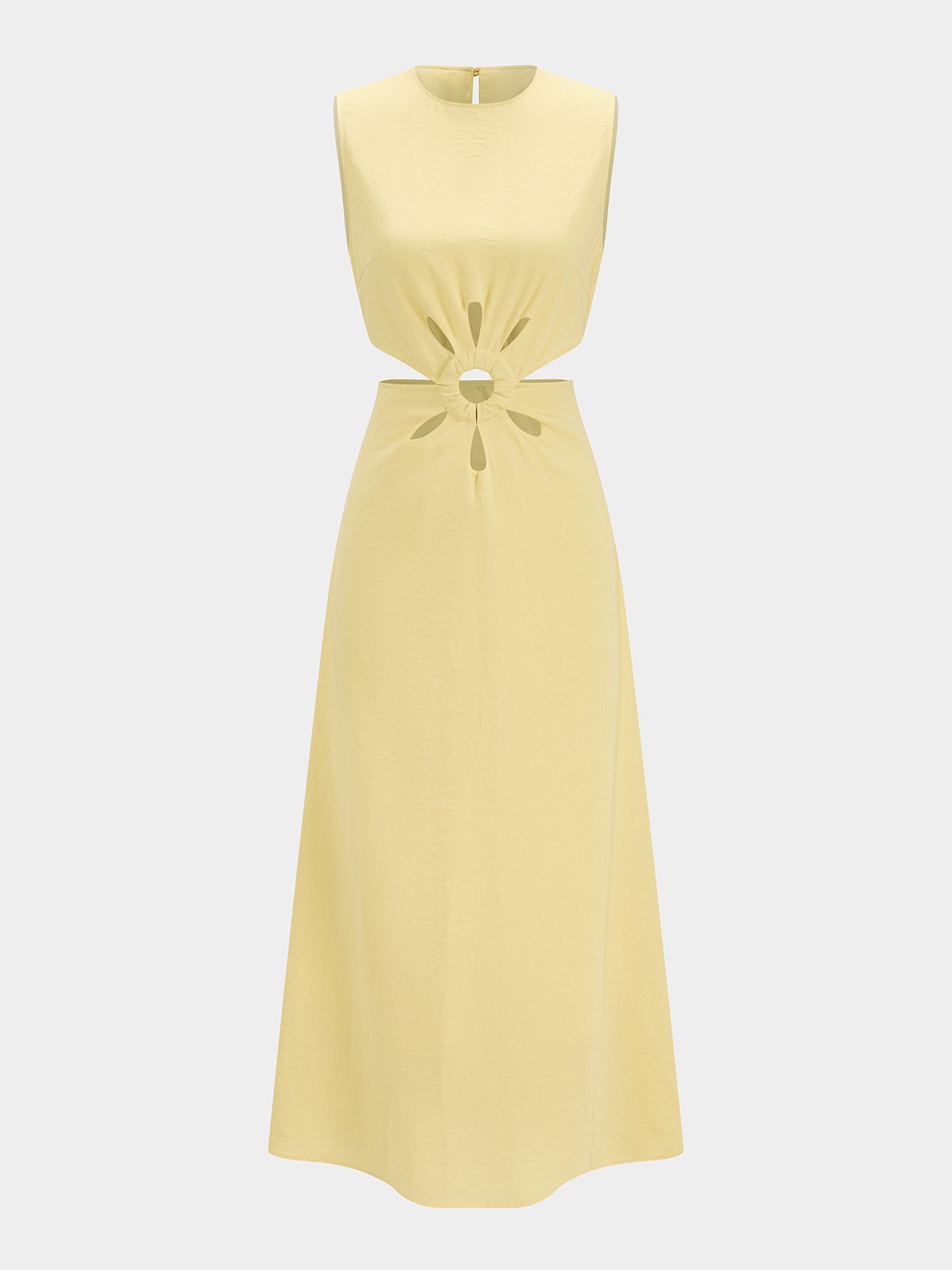 Women's Cutout Waist Sleeveless Maxi Dress — detail